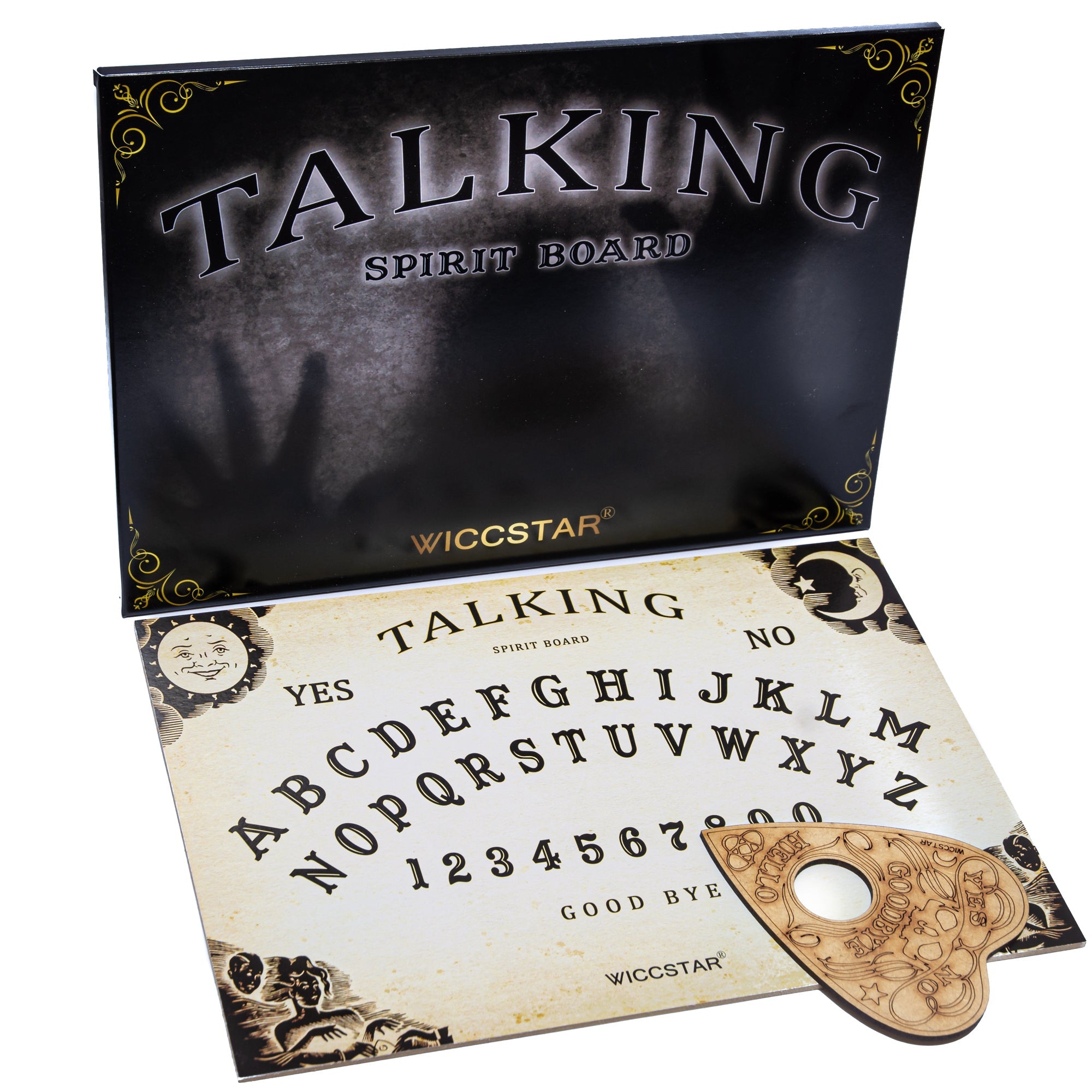 Ouija Board With Engraved Planchette - WICCSTAR