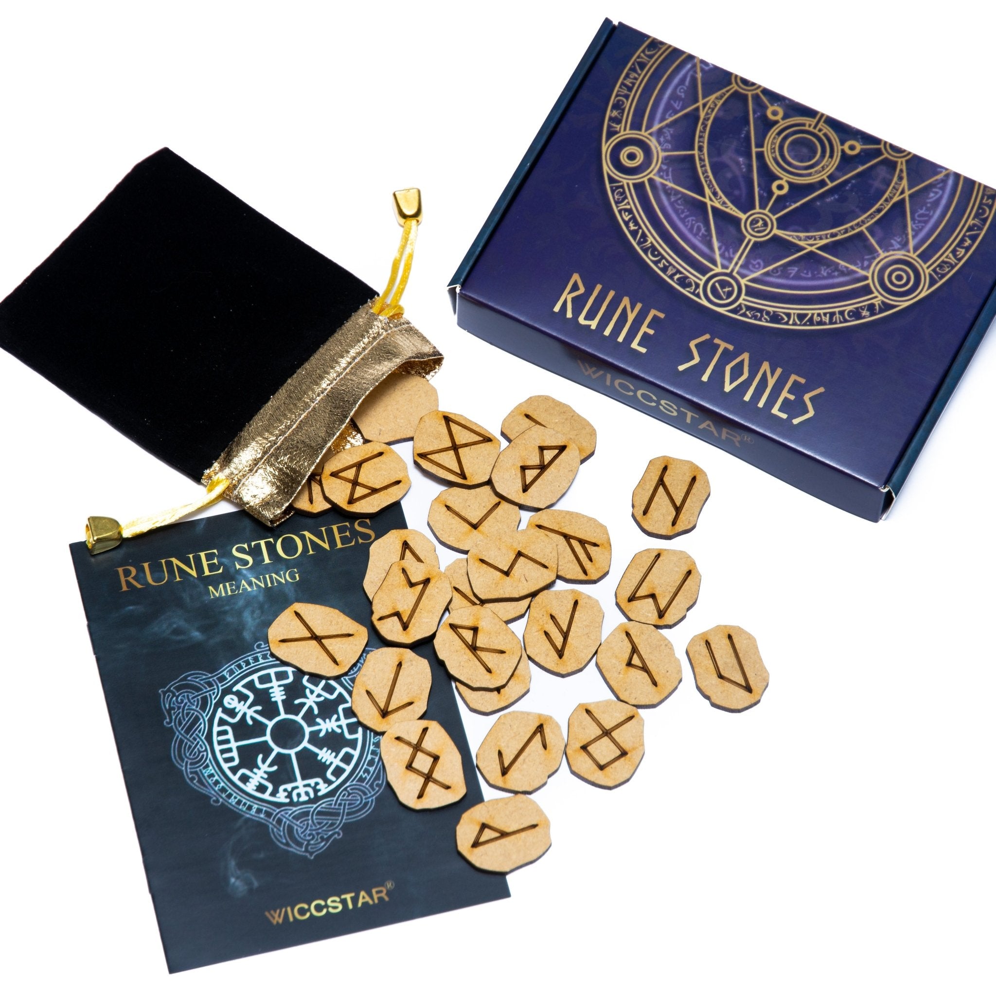 Engraved Magic Rune Stones set - WICCSTAR