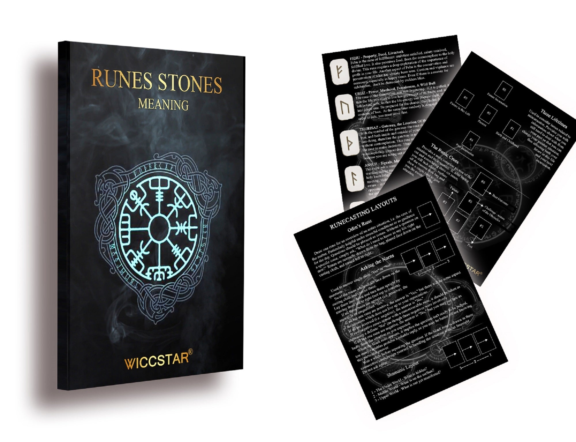 Engraved Magic Rune Stones set - WICCSTAR